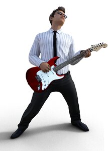 Guitar player electric guitar rock music photo