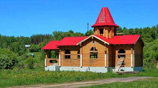 Construction wood cathedral