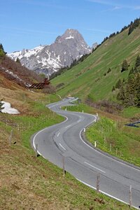 Motorcycle track alpine curves