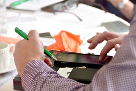 Using phone app corporate seminar