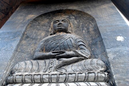 Image temple gray buddha photo