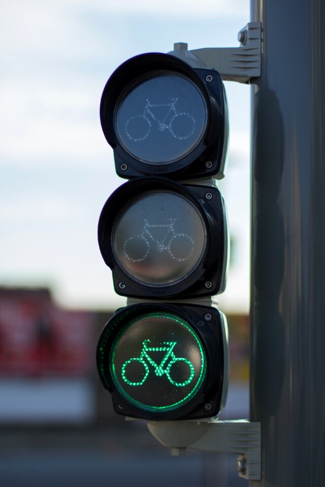 Green road bicycle path