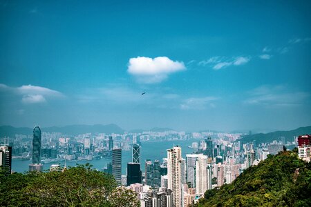 Hong kong sky clean photo