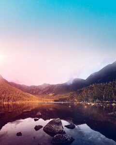 Landscape lake mountain