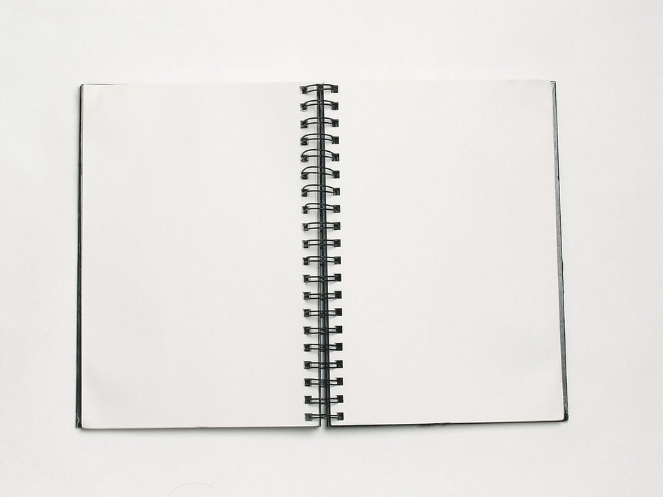 Blank school book