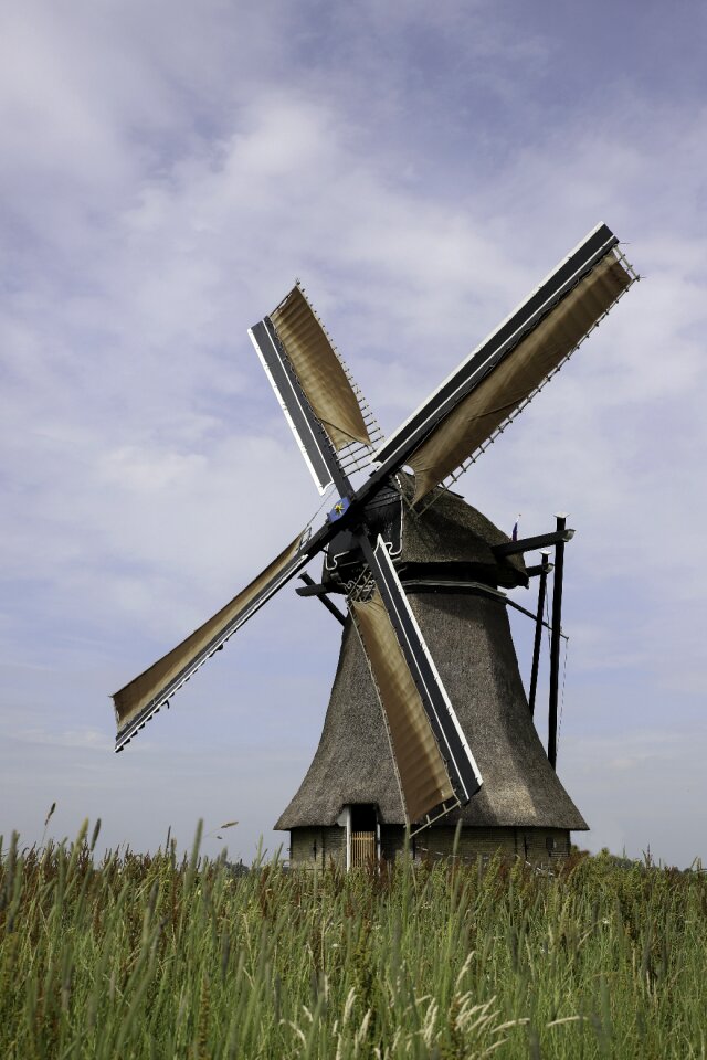 Friesland dutch mill landscape