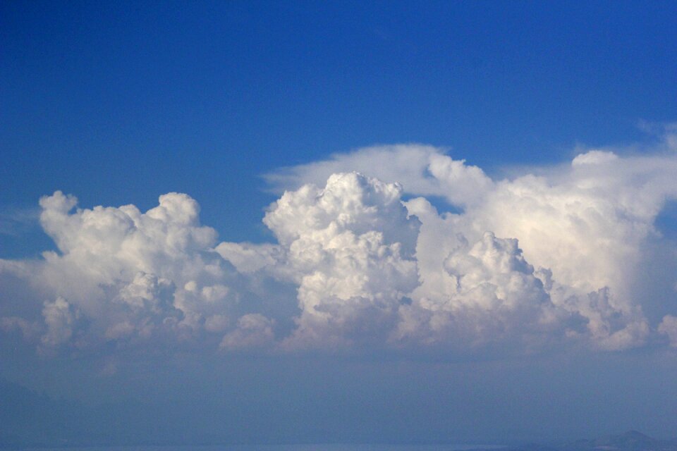 Blue sky morning clouds