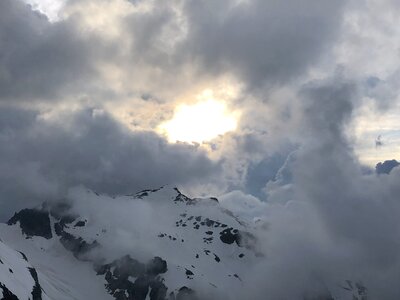 Alpine clouds landscape