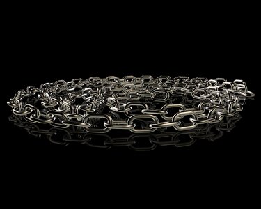 Stainless steel chain chrome plated concatenate photo