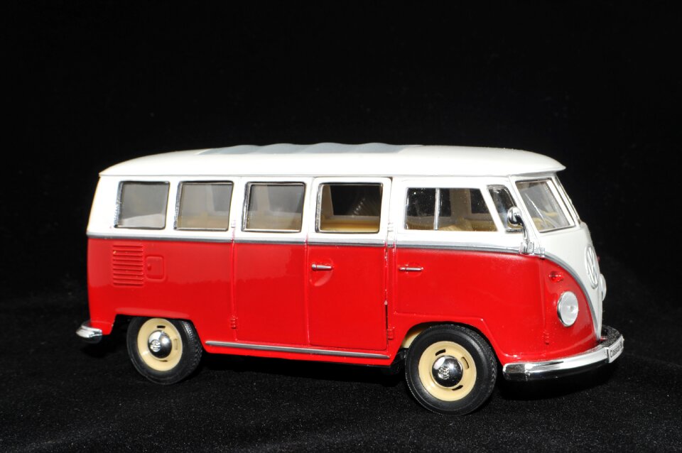 Black background red camper