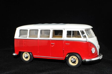 Black background red camper