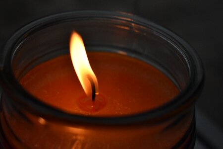 Fire glass candle jar