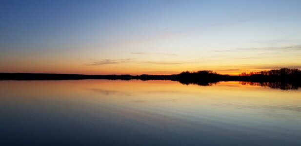 Evening water twilight photo