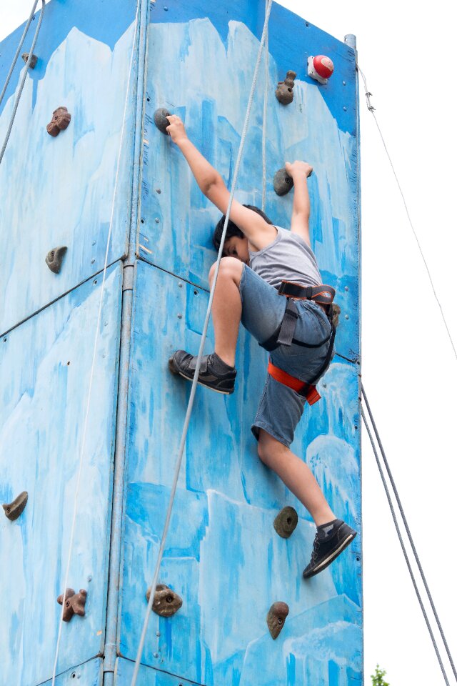Wall climbing cliff