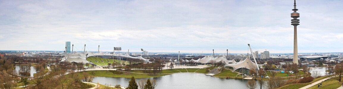 Munich city olympic stadium photo
