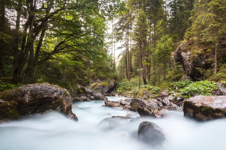 River landscape stone photo