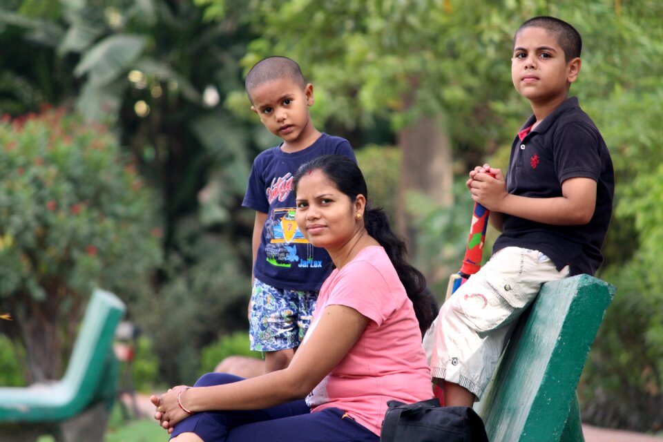 Family kids mother