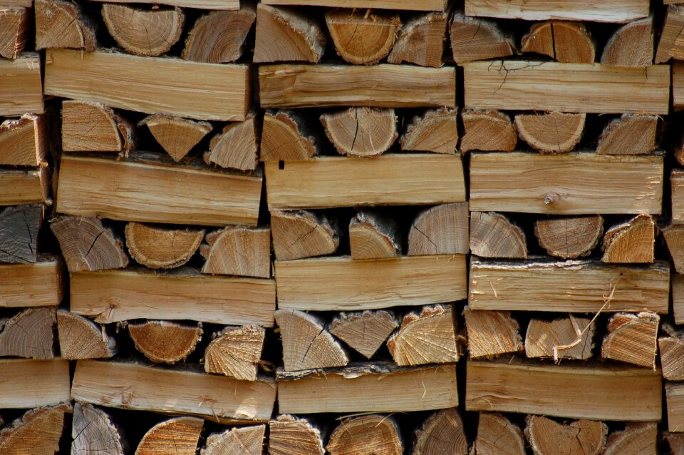Stacked lumber wood