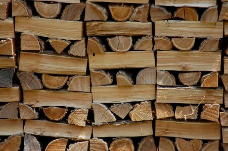 Stacked lumber wood photo