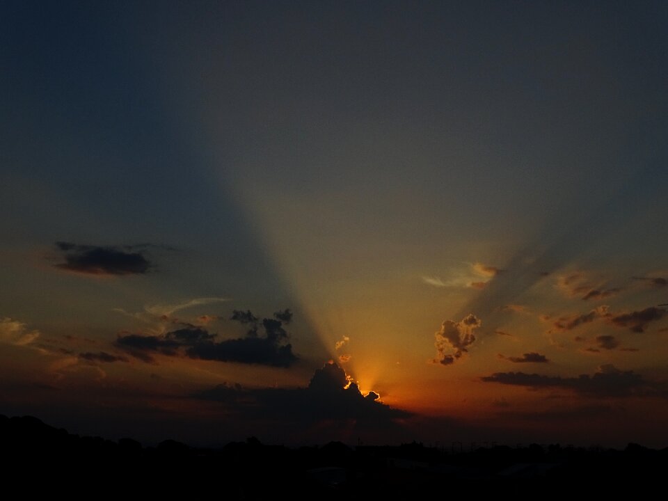 Horizon landscape by sunsets