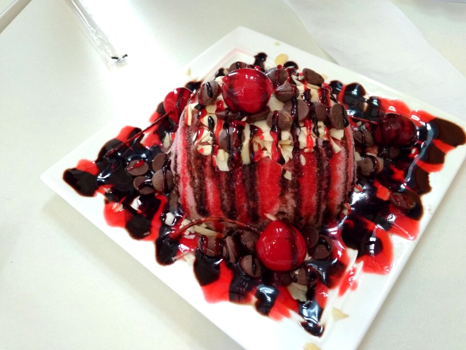 Icecream strawberry chocolate