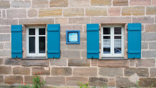Blue architecture building