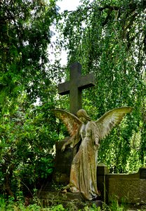 Angel stone sculpture cemetery