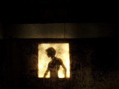 Wall silhouette dark photo