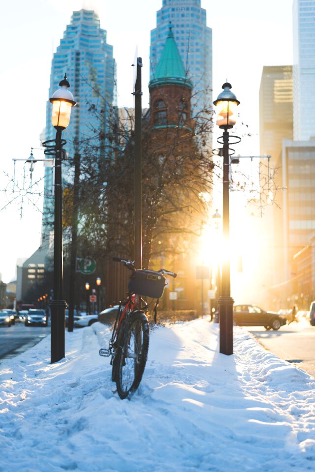 Street snow winter