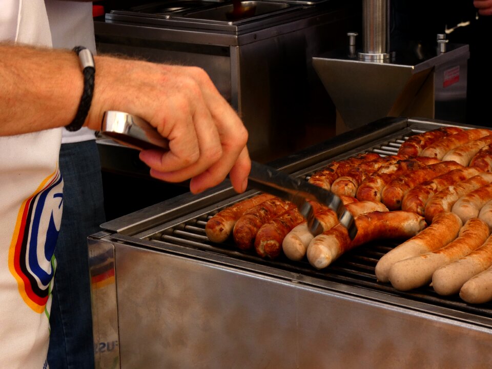 Barbecue tongs sausage sommerfest