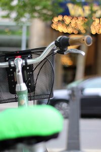 Bike handlebars city photo