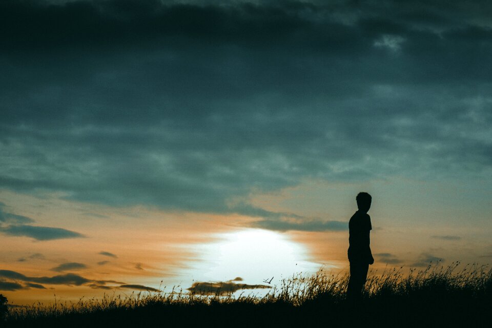 Sky silhouette hill