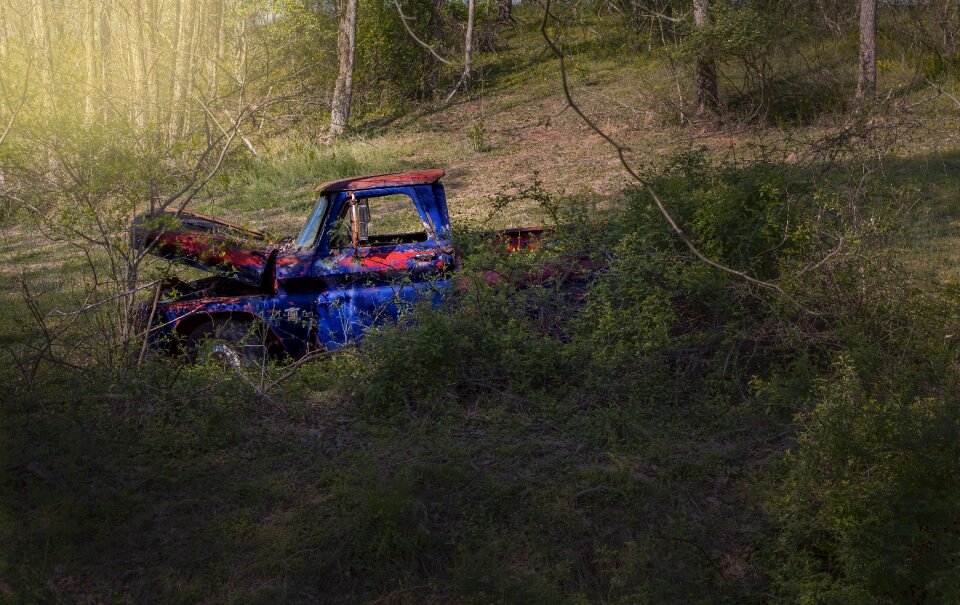 Rusted pickup automotive