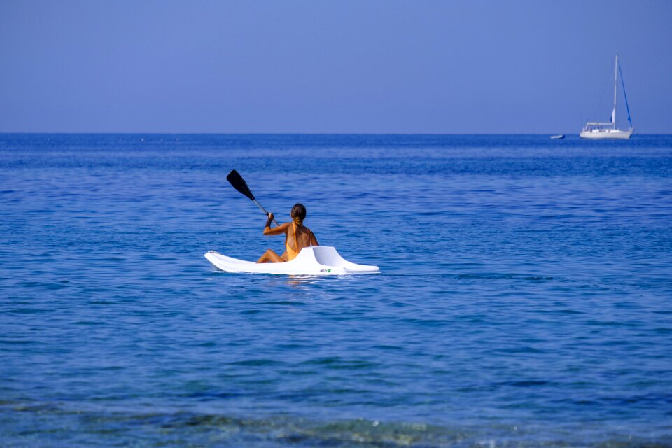 Lake ocean boat photo