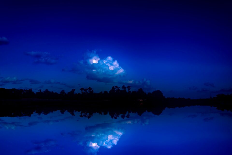 Water landscape dusk