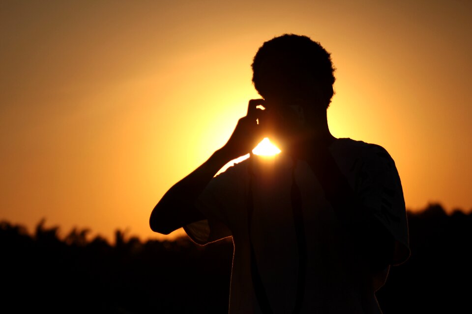 Silhouette person