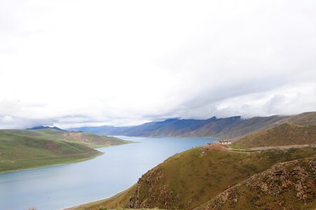 Yamdrok tso lagoon tibet photo