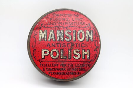 Antiseptic polish red worn photo