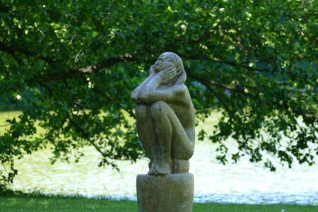 Stone sculpture woman artwork