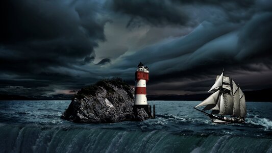 Ocean light evening