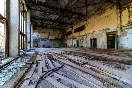 Basketball sporting zone abandoned