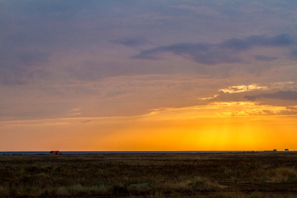 Steppe evening travel