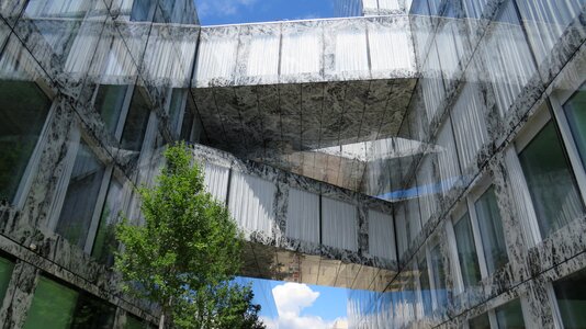 Structure glass house facade photo