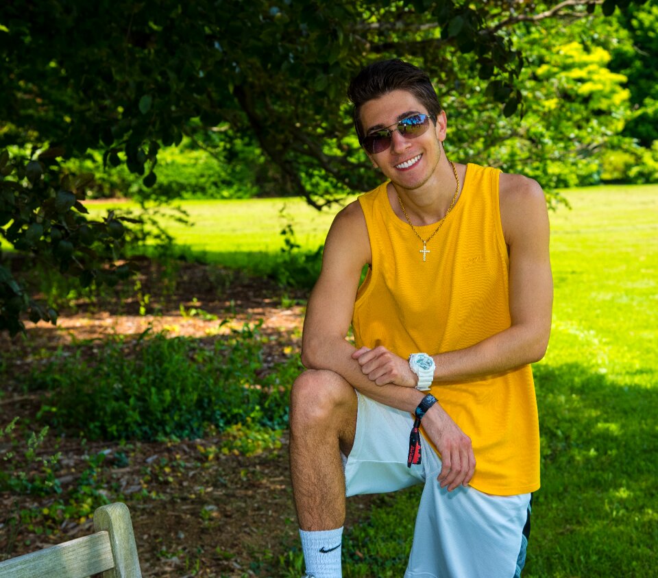 Outdoors man boy
