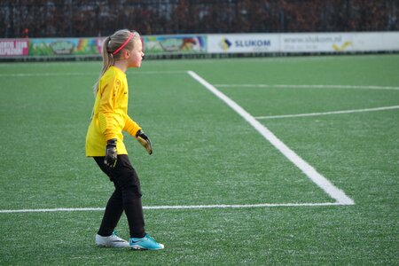 Soccer goalkeeper girl