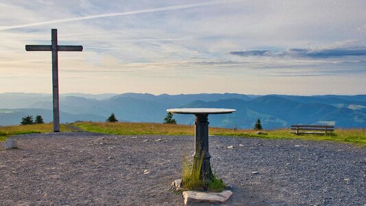 Sky mountains ridge photo