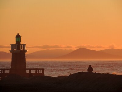 Ocean side twilight photo