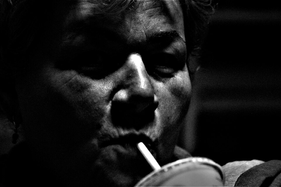 Portrait head drink
