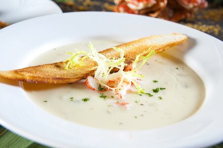 Crab meat clever up bisque photo