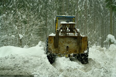 Tractor winter snow